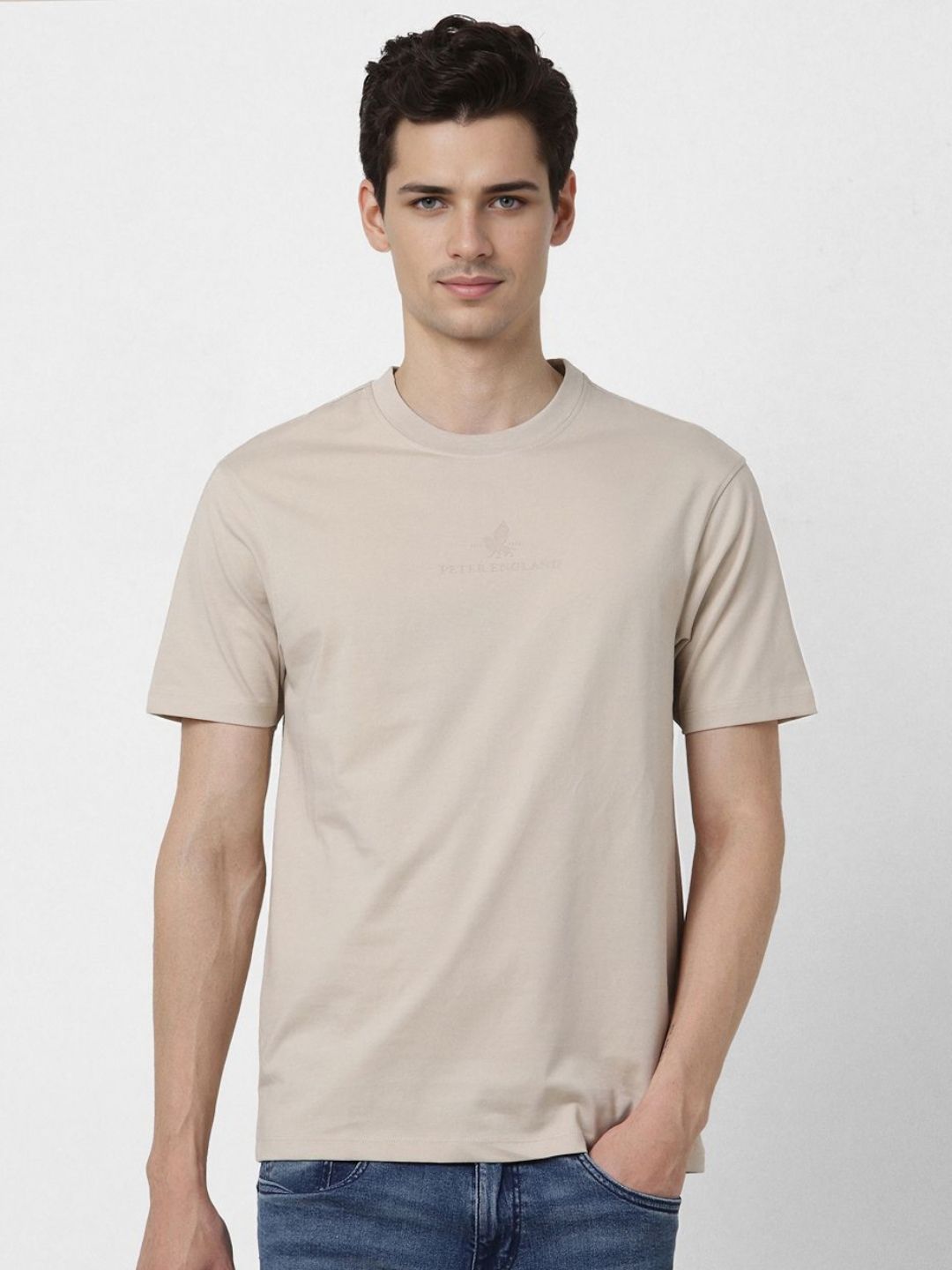 Peter England Casuals Men Printed Pockets T-shirt