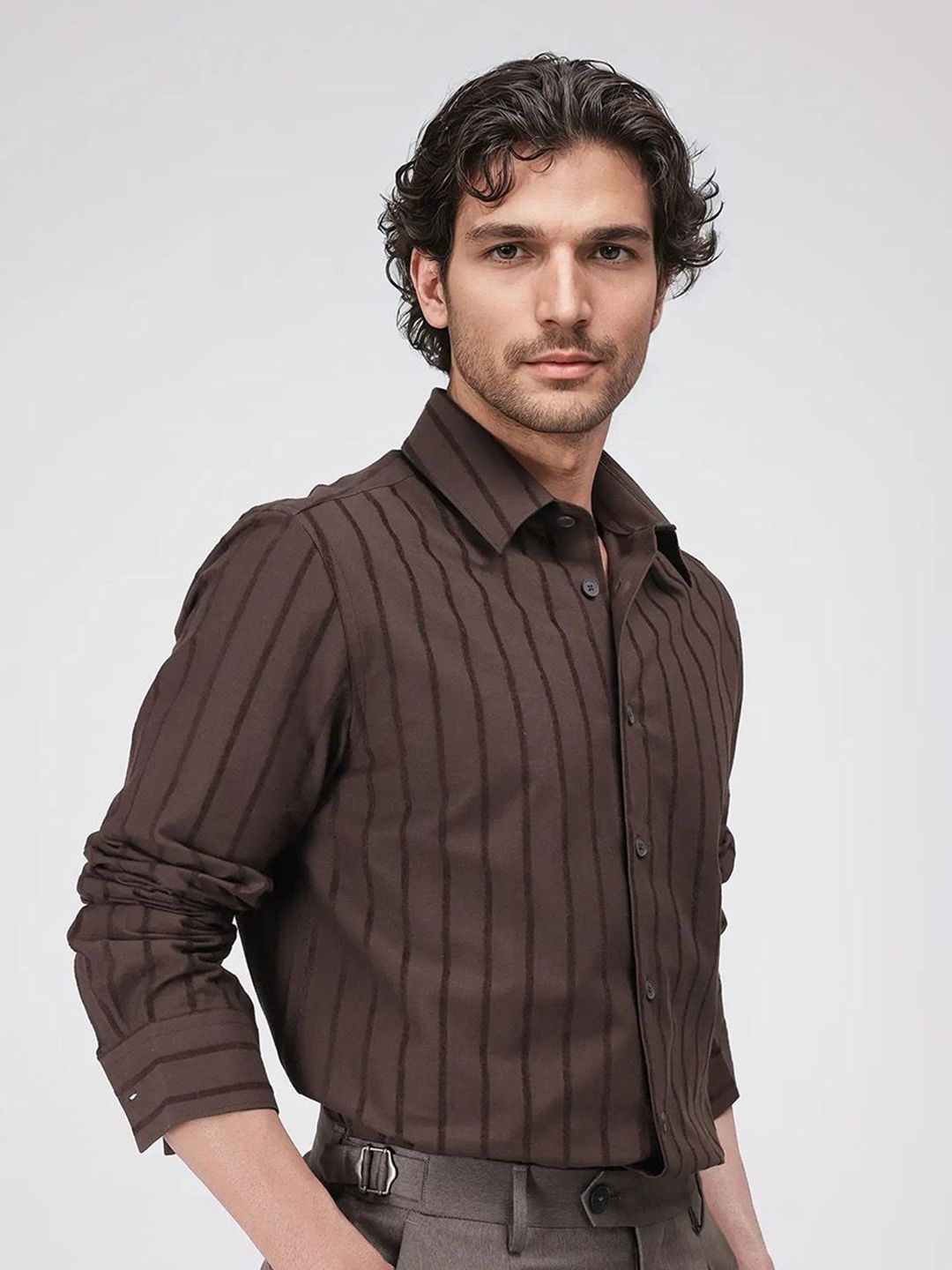 Buy RARE RABBIT Men Comfort Opaque Striped Casual Shirt - Shirts