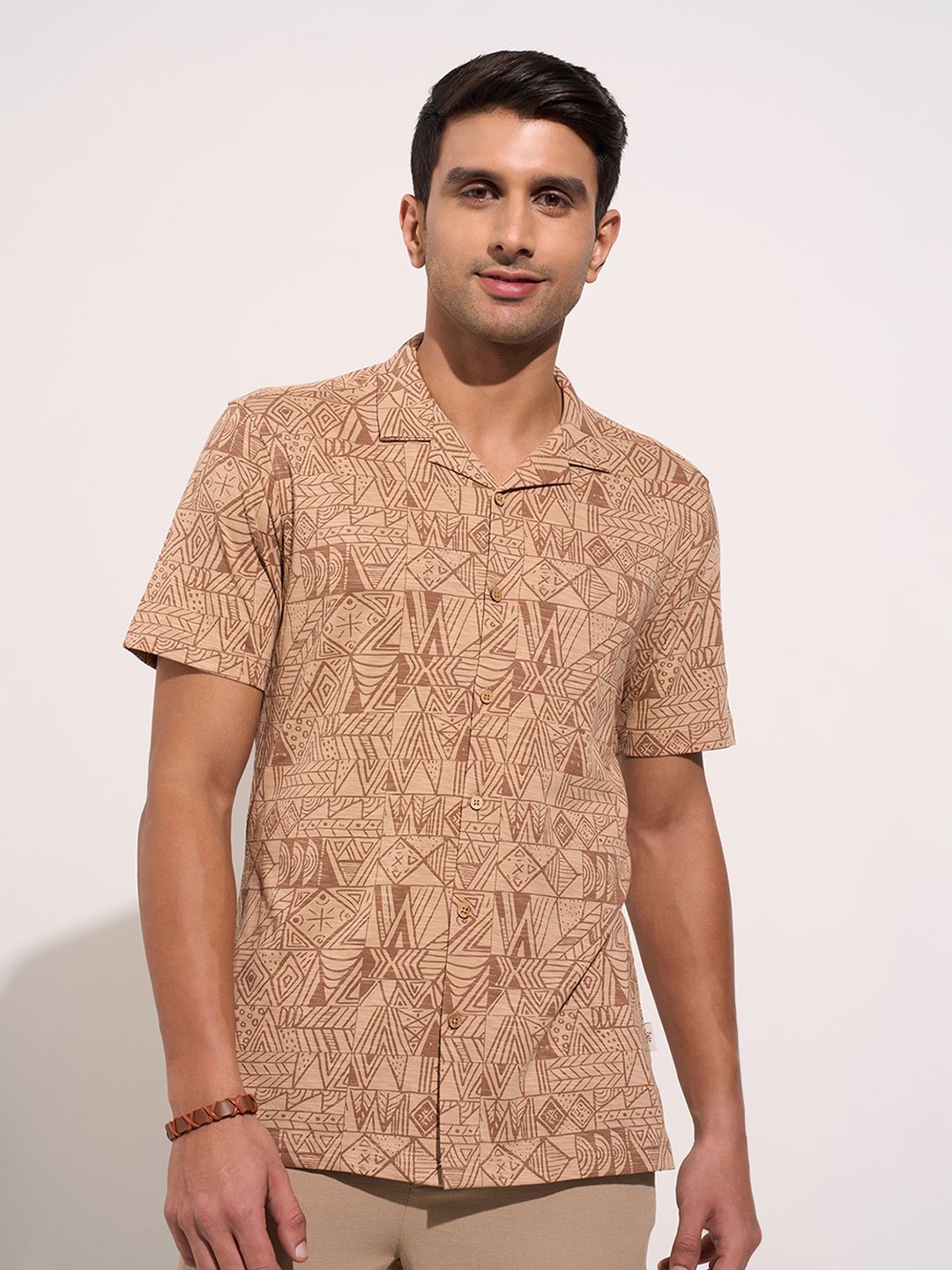 7 Alt by Pantaloons Men Slim Fit Printed Casual Shirt