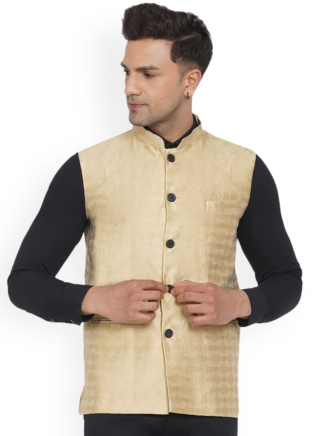 VEERA PARIDHAAN Printed Nehru Jacket