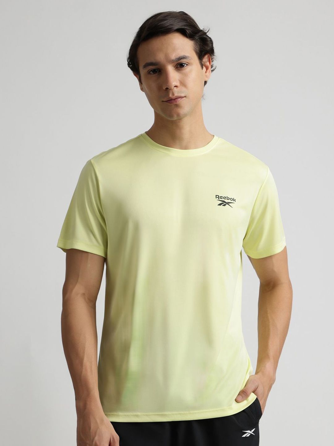 Reebok Brand Logo Printed Round Neck Short Sleeve T-Shirt