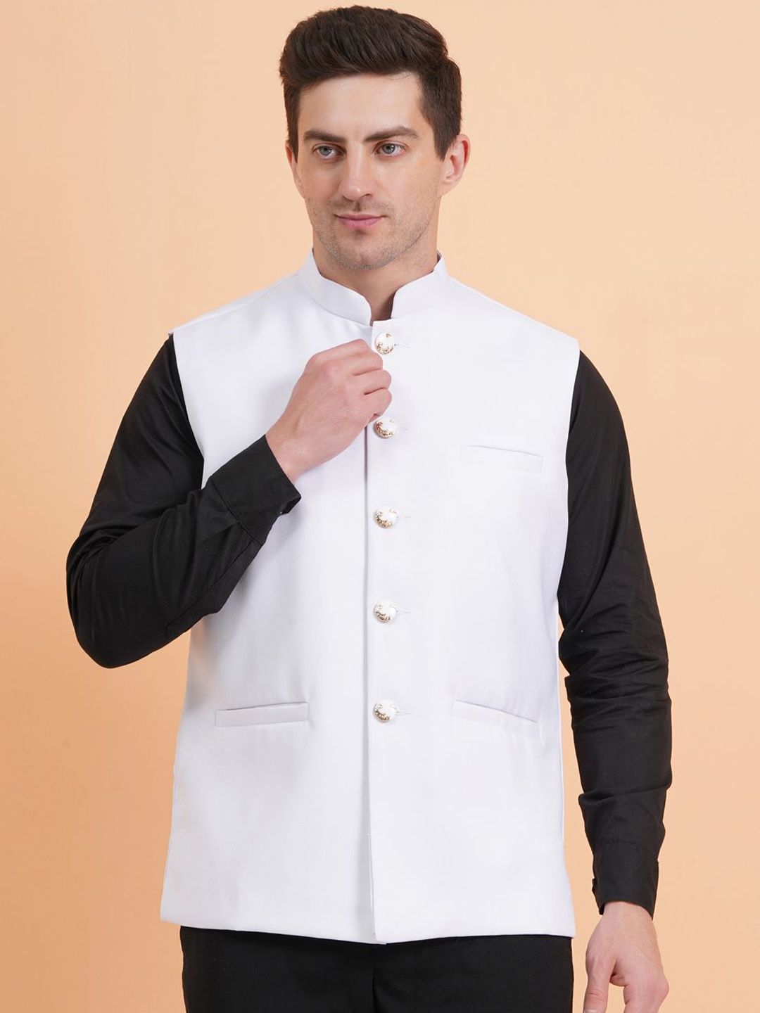 SG LEMAN Mandarin Collar Nehru Jacket