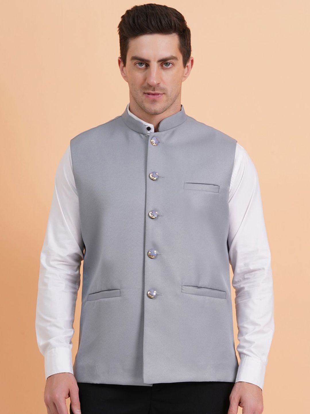 SG LEMAN Mandarin Collar Sleeveless Nehru Jacket Offers & Cashback