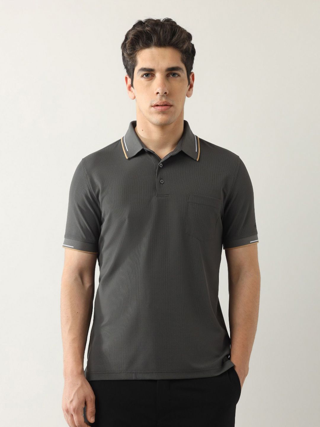 Arrow Men Polo Collar Pockets T-shirt