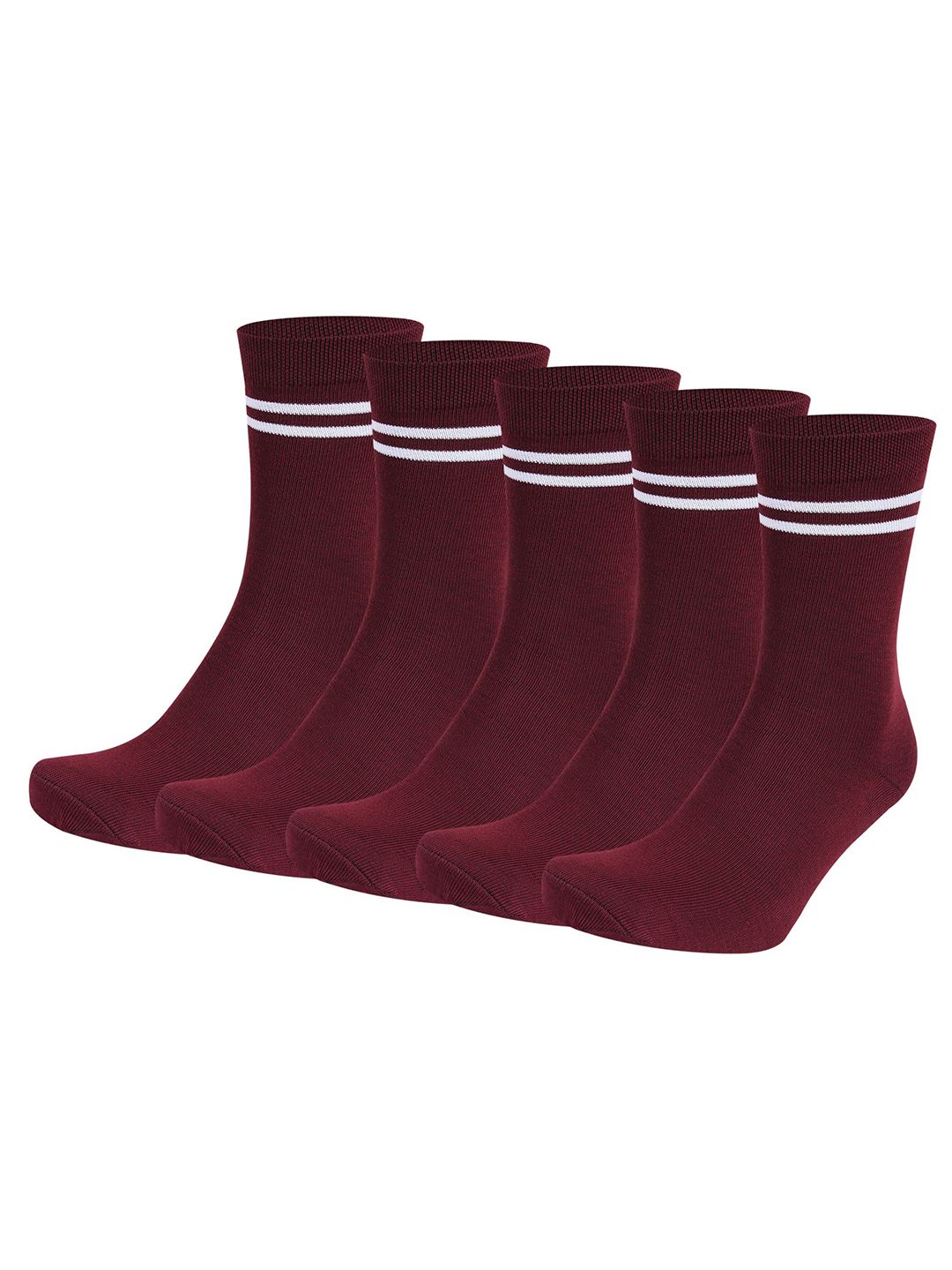 bizala Kids Pack Of 5 Striped Calf Length School Socks