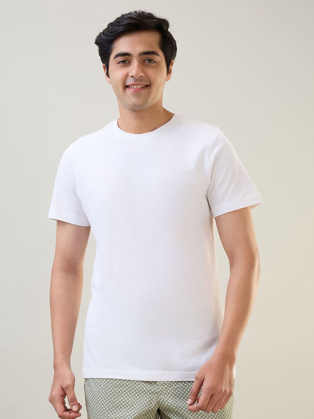 SleepZ by Raymond Round Neck Cotton Regular Fit T-shirt