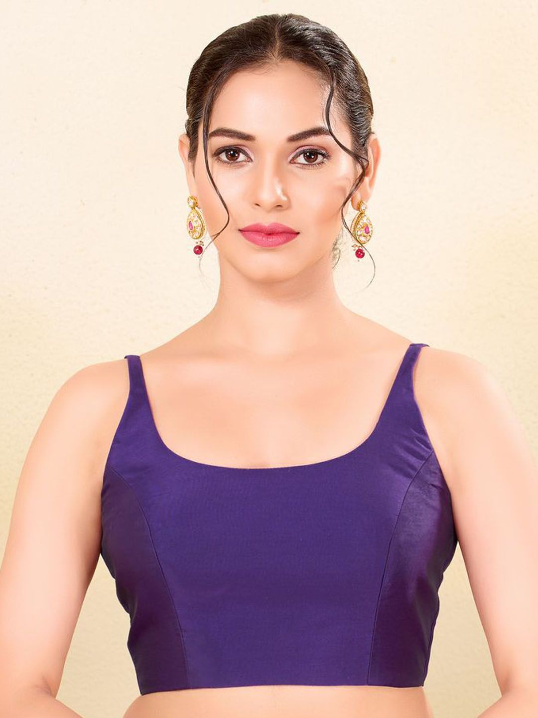 VAMAS - THE DESIGNER BLOUSES Women Square Neck Padded Readymade Saree Blouse