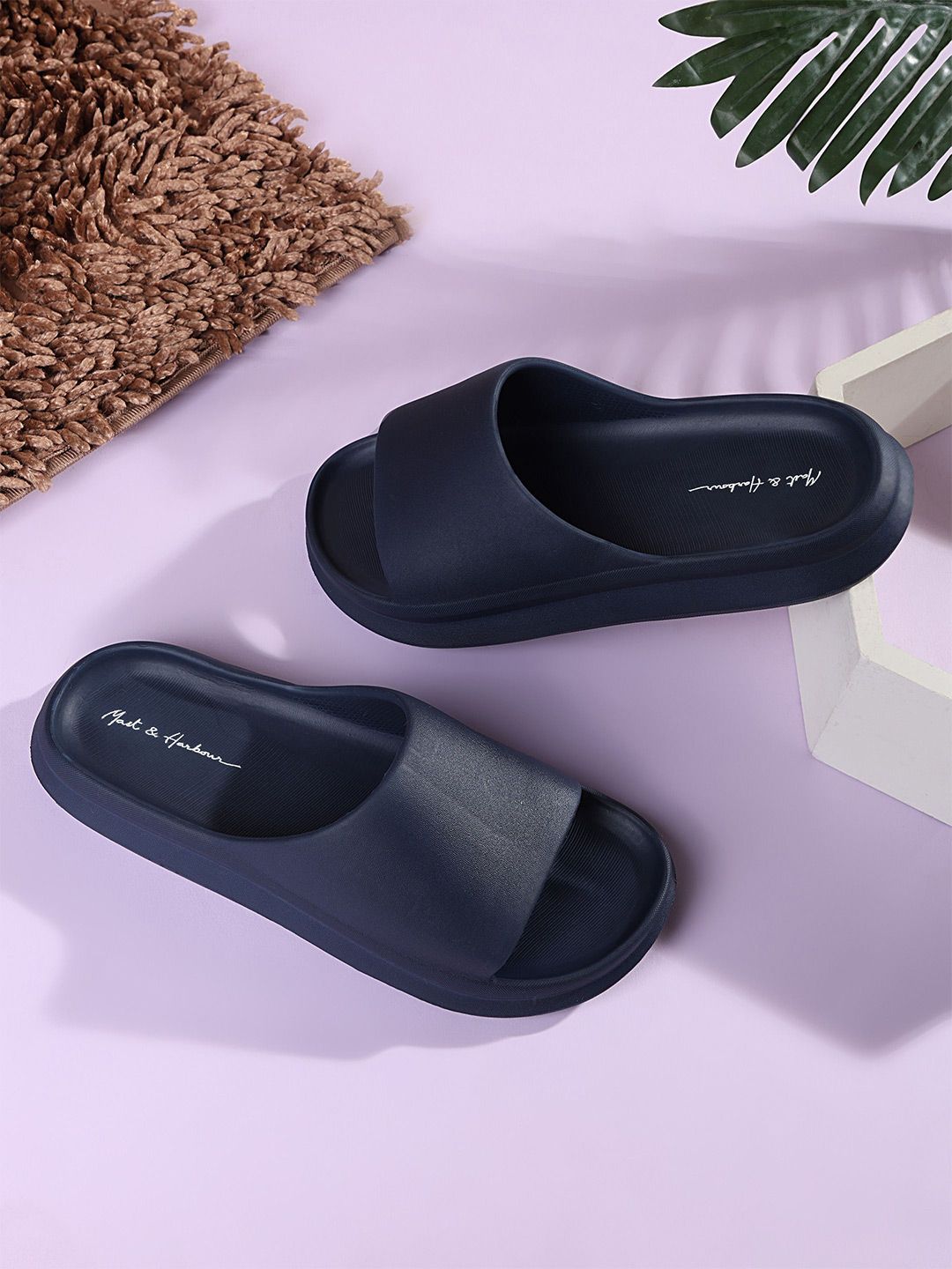Mast & Harbour Men Rubber Sliders