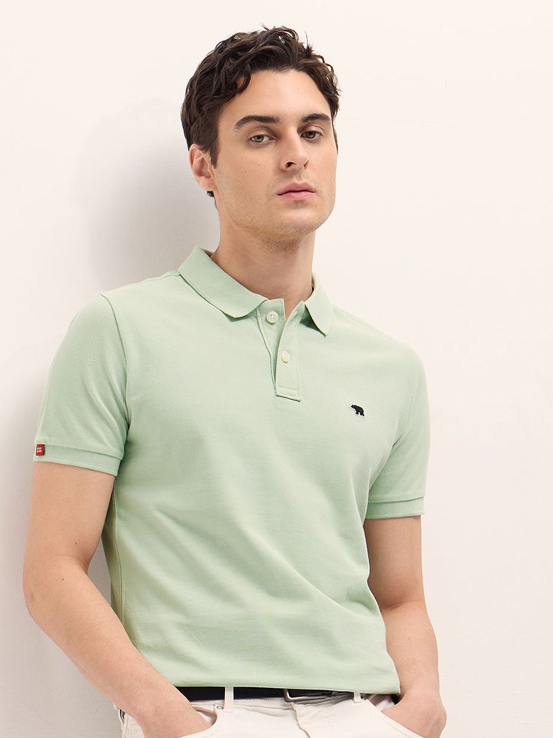 THE BEAR HOUSE Men Polo Collar T-shirt