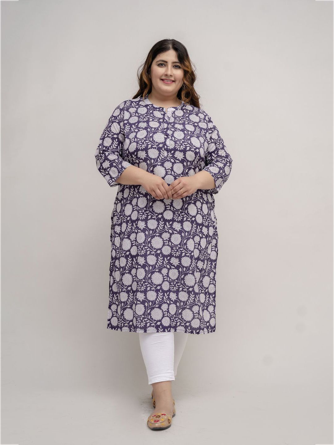 Fashion Zest Fashion Zest Floral Printed Pure Cotton Kurta