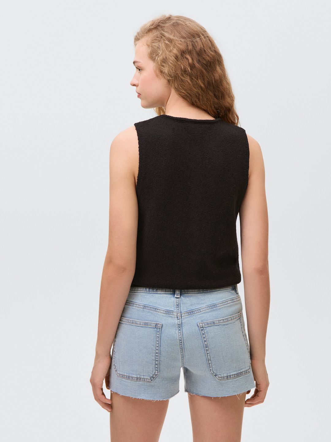 Frayed Denim Shorts