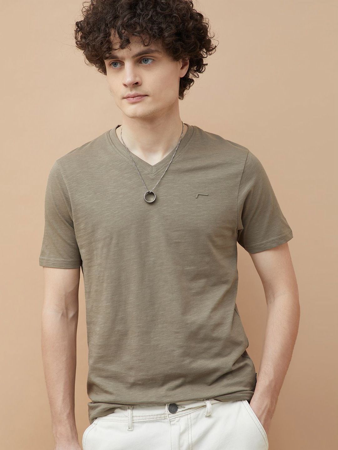 Fame Forever by Lifestyle V-Neck Cotton T-shirt