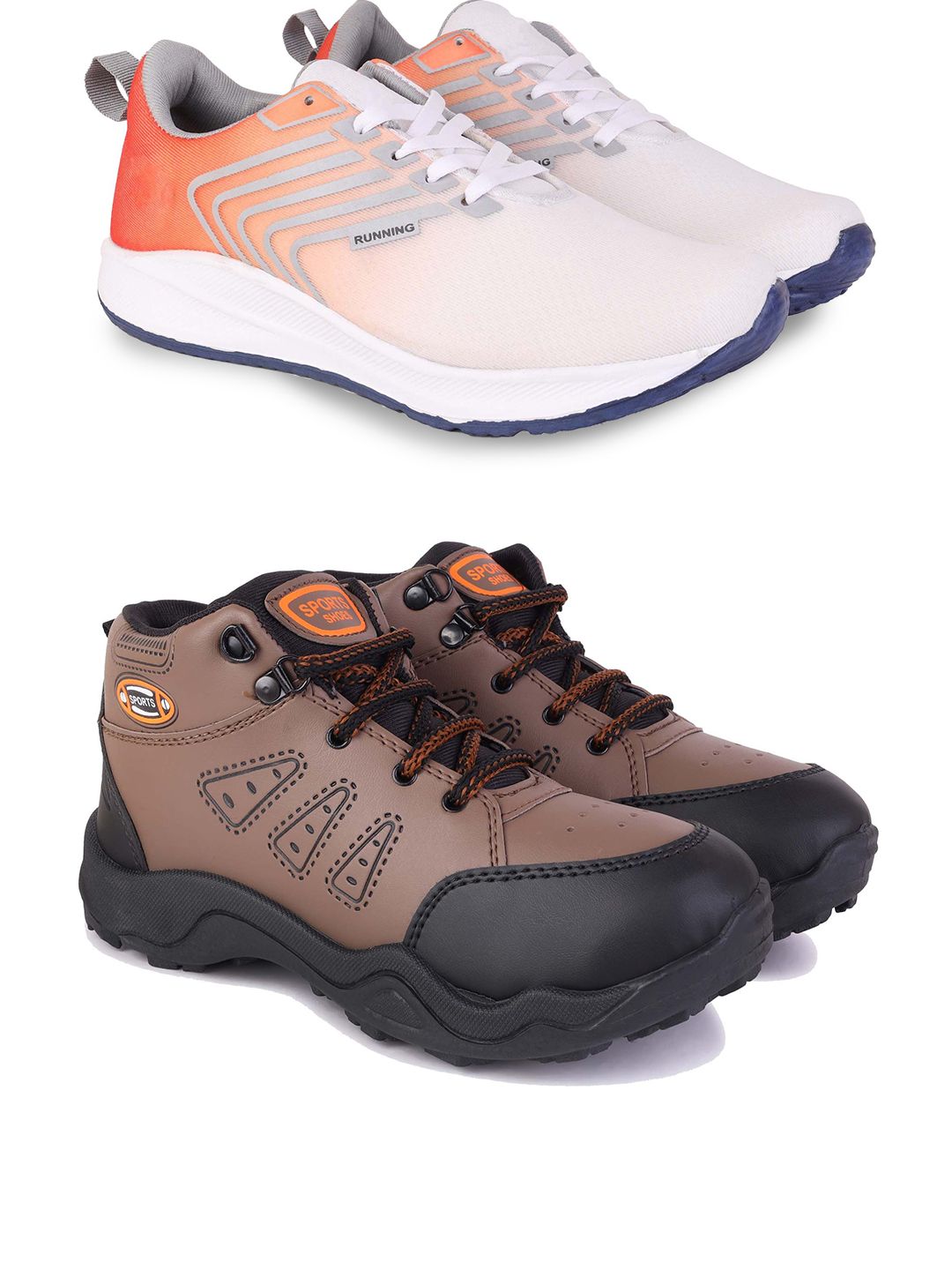 PENNEN Men Pack Of 2 Non-Marking Shoes