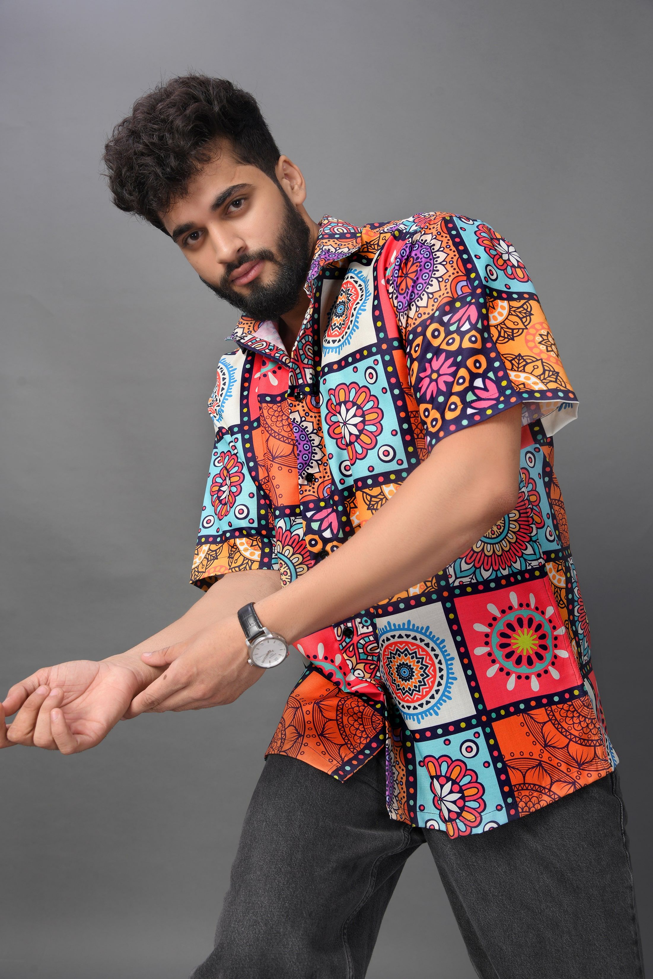 Mast & Harbour Men Relaxed Printed Casual Shirt