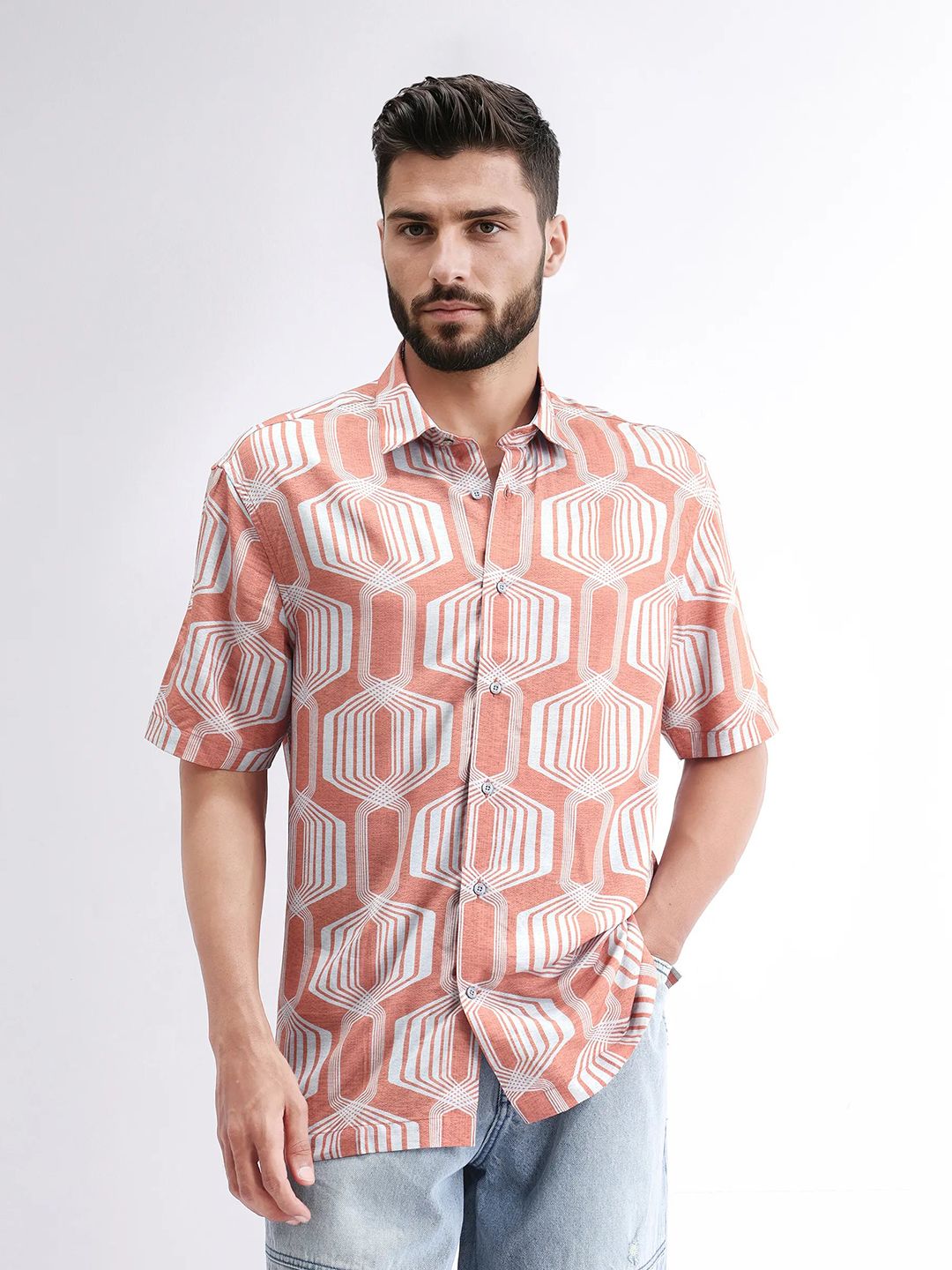 RARE RABBIT RARE RABBIT Men Comfort Printed Casual Regular Fit Shirt