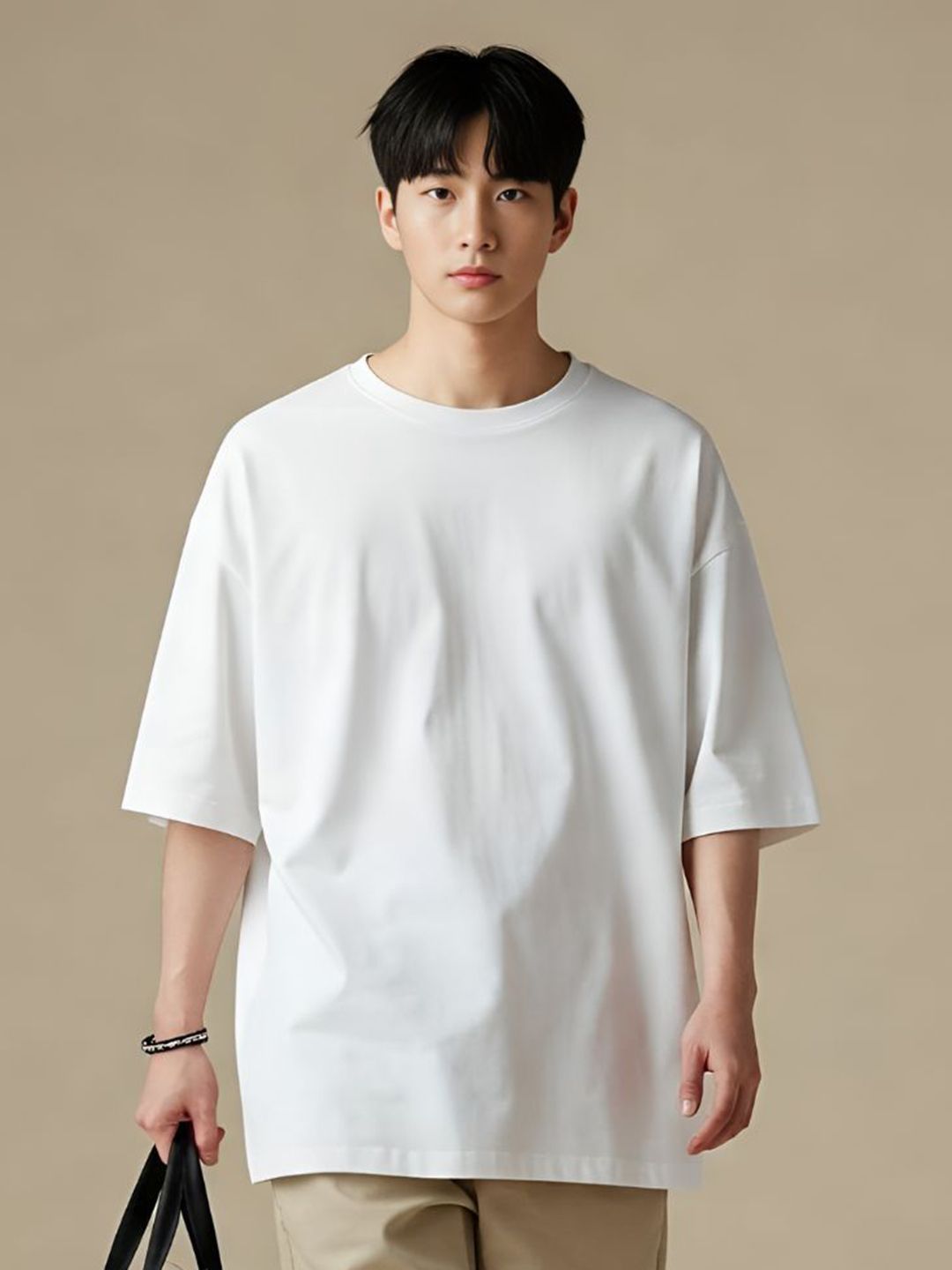 SMAN Round Neck Cotton Oversized T-shirt