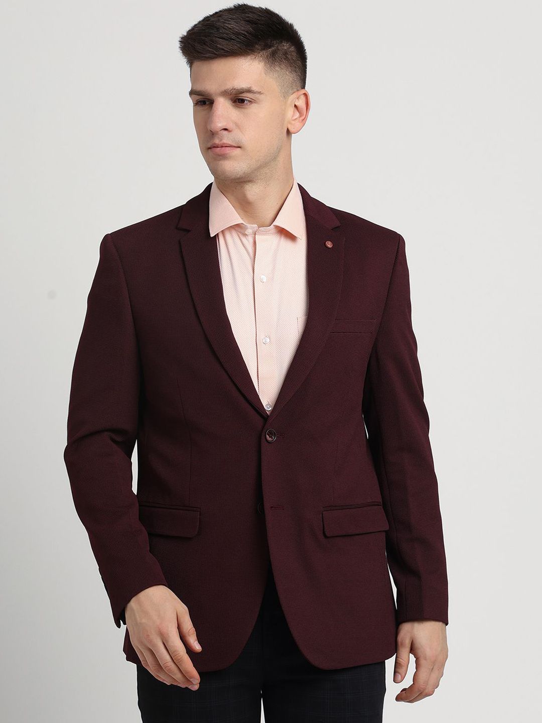 Turtle Self-Design Single-Breasted Casual Blazer