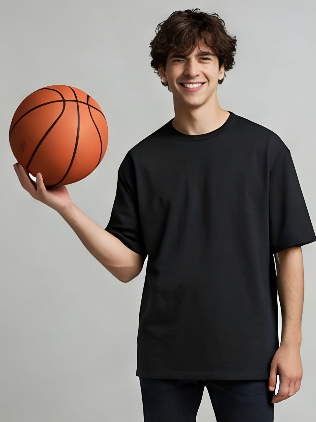 SMAN Round Neck Cotton Oversized T-shirt