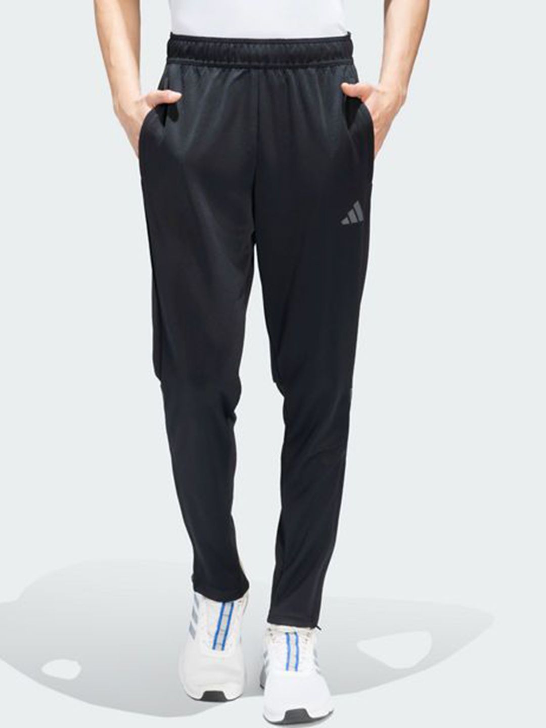 ADIDAS ADIDAS Men Brand Logo Printed Mid Rise Track Pants