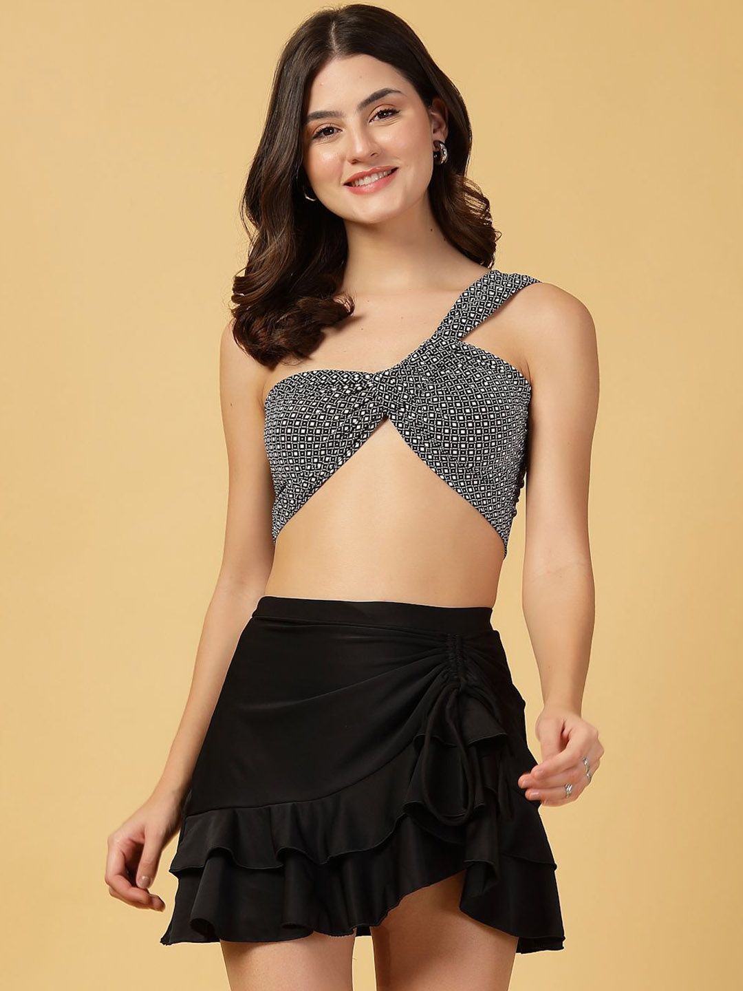 CUKOO Printed Non Padded Swim Set