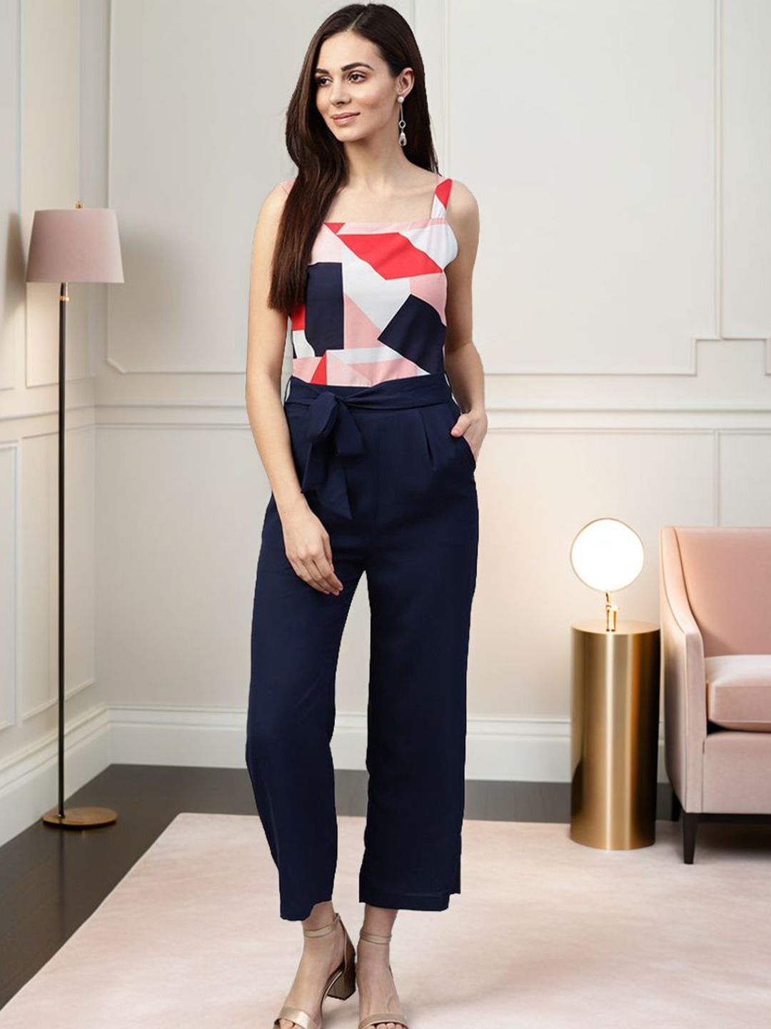 Zima Leto Printed Basic Jumpsuit