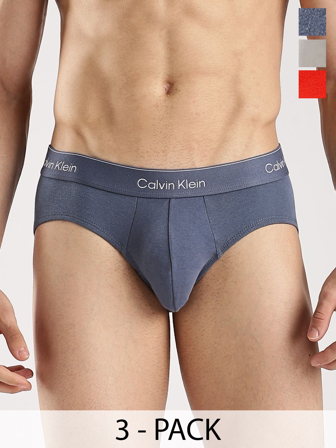 Calvin Klein Underwear Pack Of 3 Low-Rise Basic Briefs NB4388841