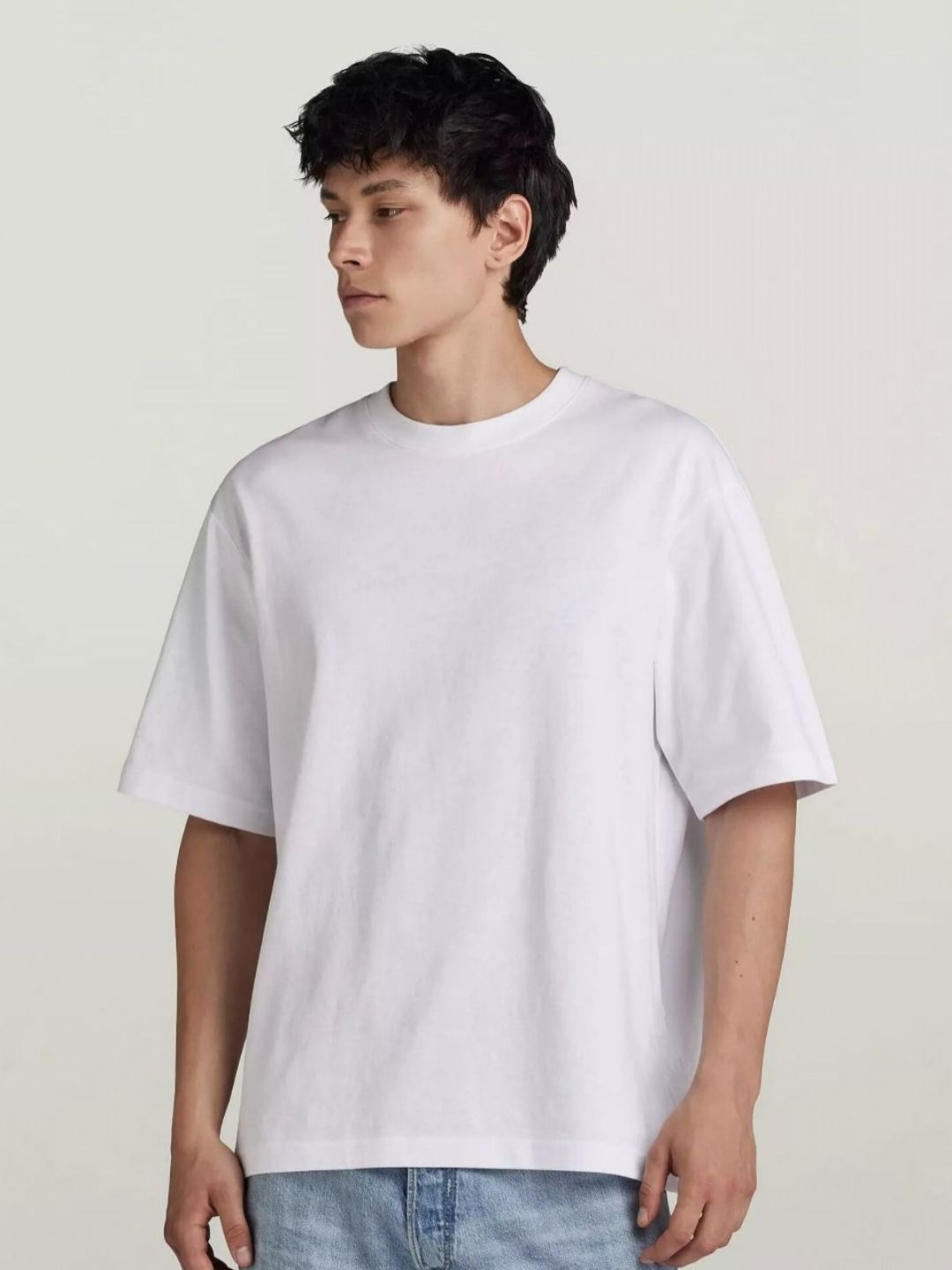 SMAN Men's Oversized Round Neck Cotton T-shirt