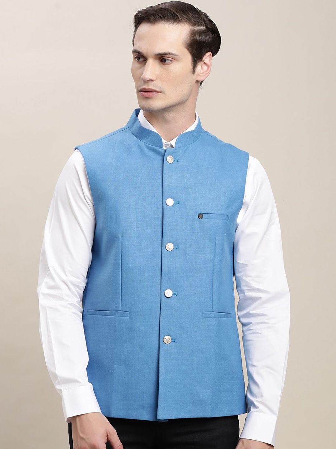 Turtle Sleeveless Nehru Jacket