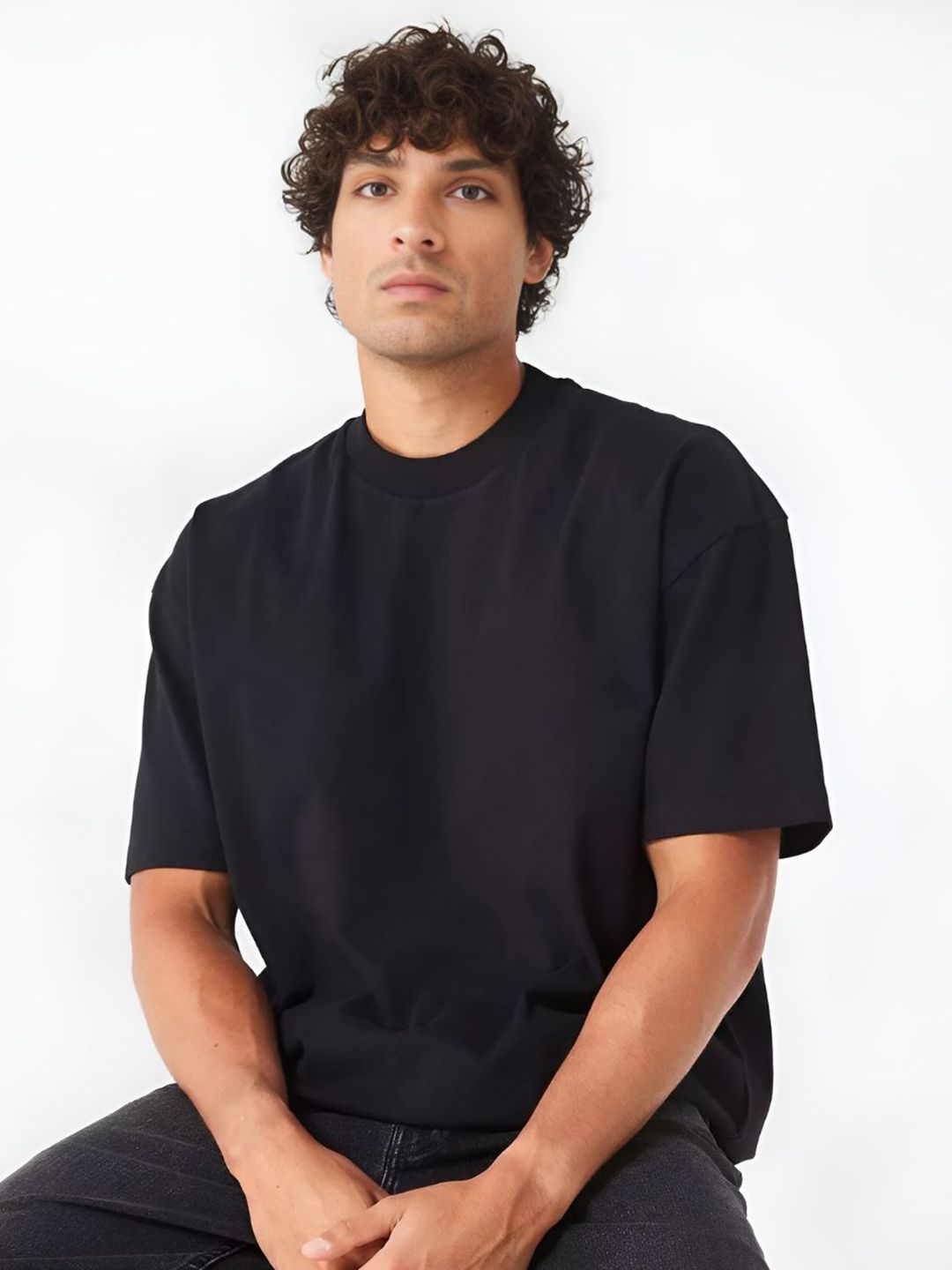 SMAN Oversized Round Neck Cotton T-shirt