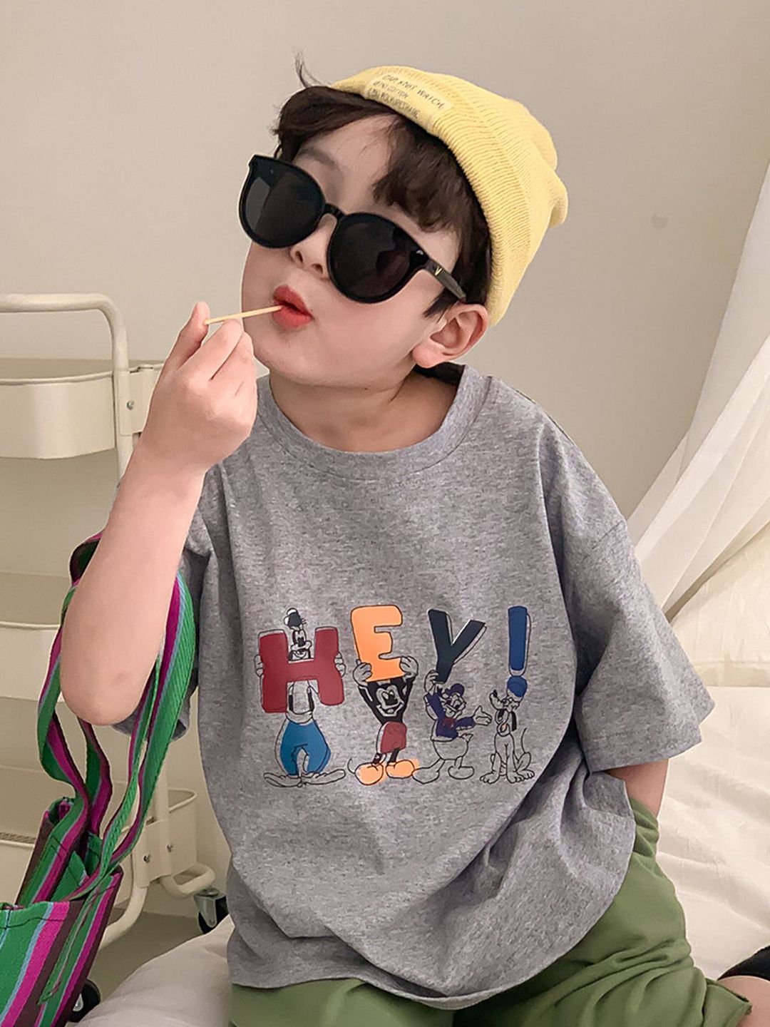 LULU & SKY Boys Printed Polo Collar Pure Cotton T-shirt