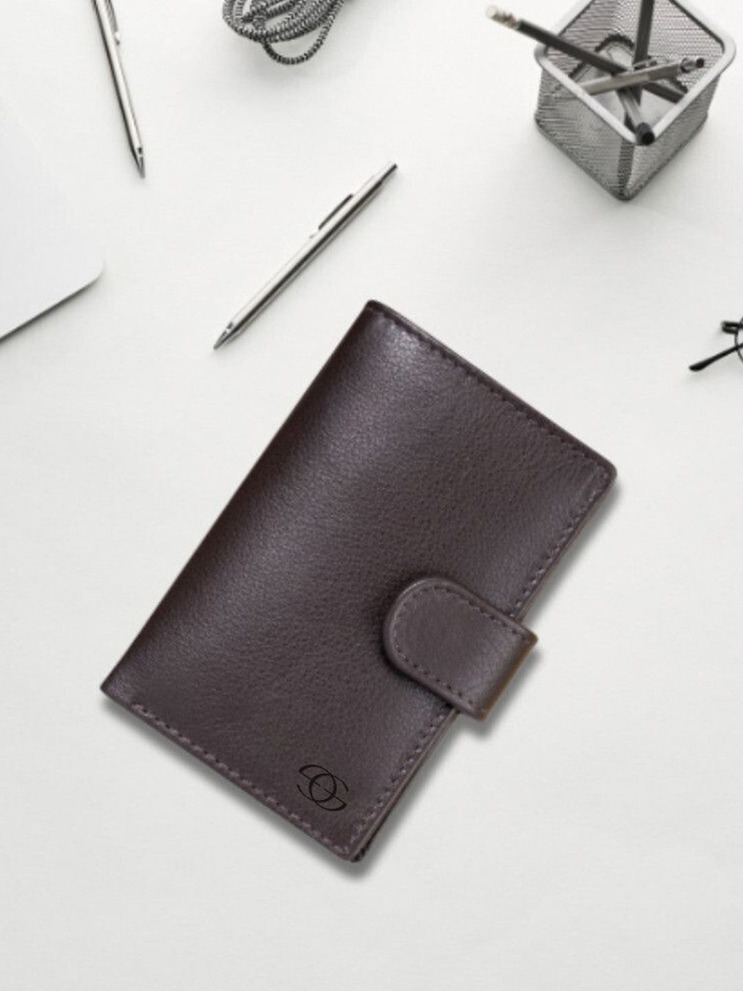 GEO TRENDS Unisex Leather Card Holder