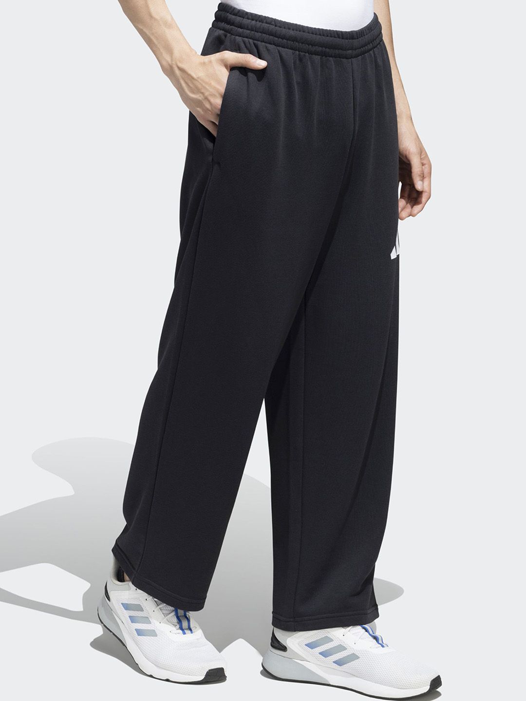 ADIDAS ADIDAS Men Brand Logo Printed Cotton Mid Rise Track Pants