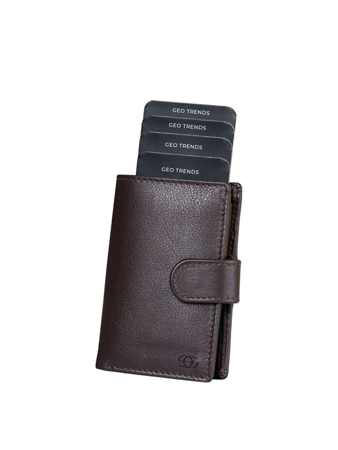 GEO TRENDS Unisex Leather Card Holder