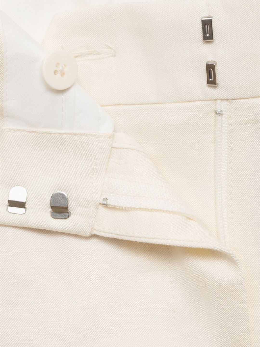 High-Waist Pleated Bermuda Shorts