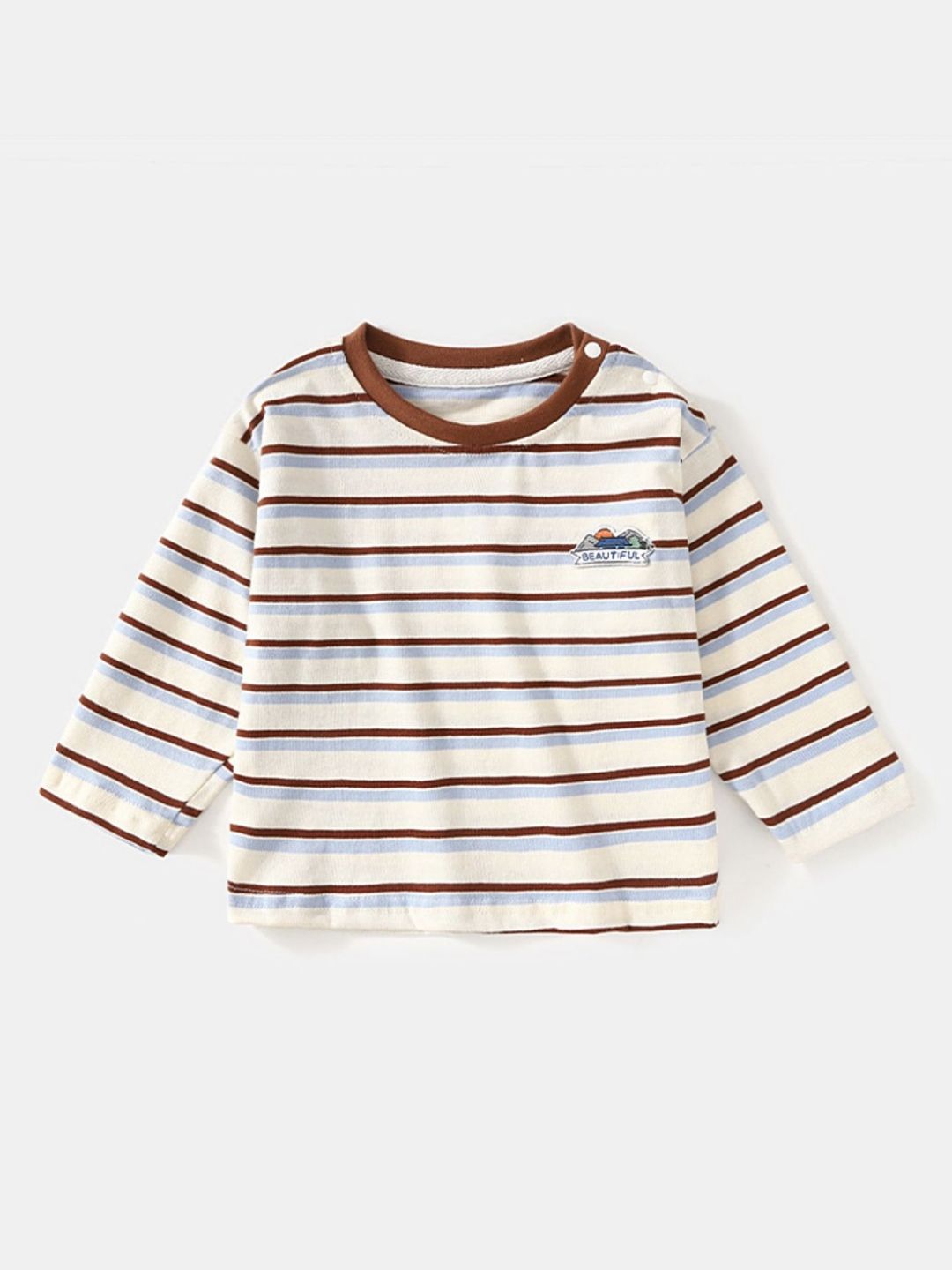 LULU & SKY Kids Striped Long Sleeves T-shirt
