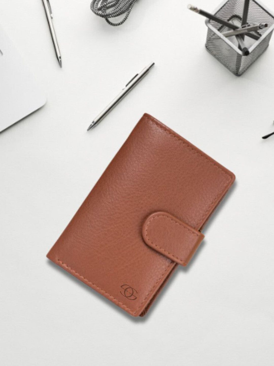 GEO TRENDS Unisex Leather Card Holder