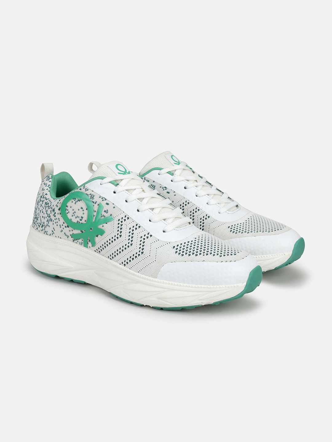 United Colors of Benetton Men Mesh Low Top Sneakers