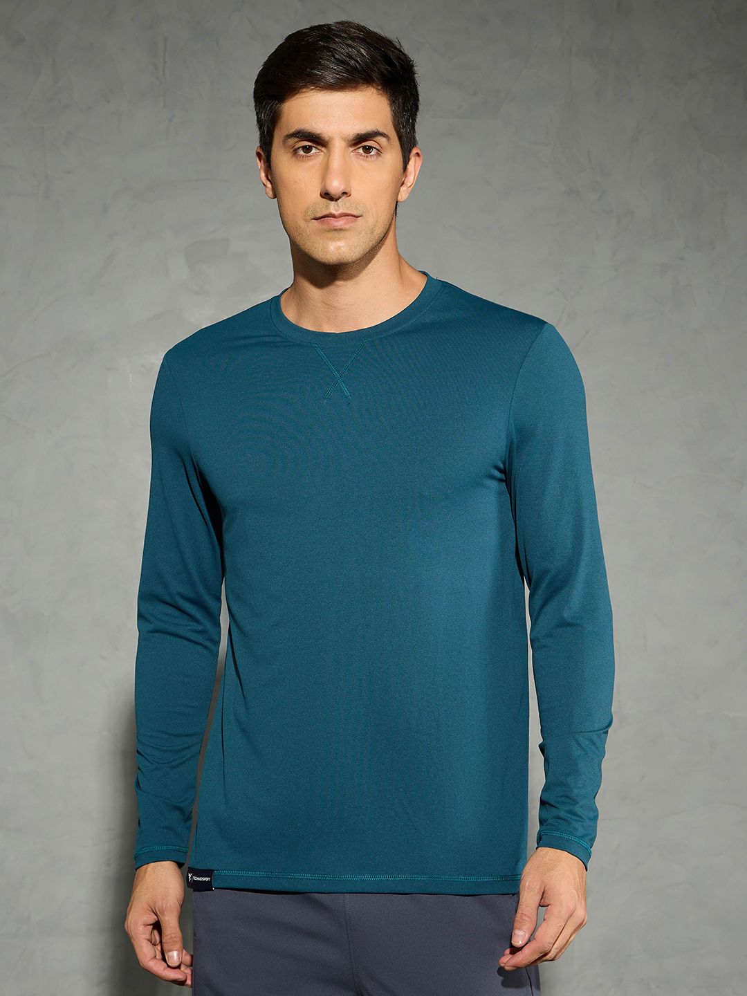 Technosport Antimicrobial Round Neck Sports Slim Fit T-shirt With Cotflex