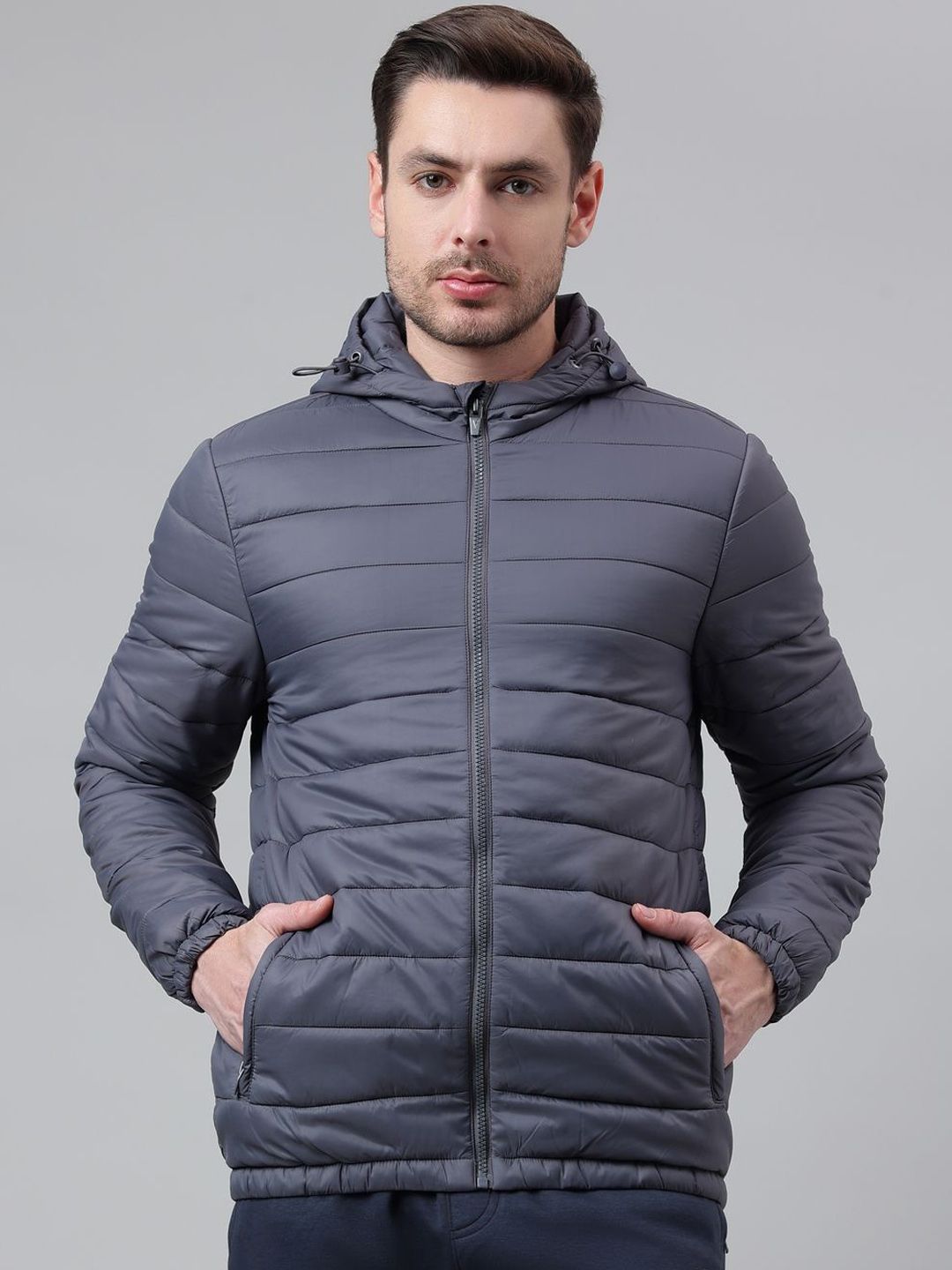 Van Heusen Innerwear Men Hooded Lightweight Open Front Jacket