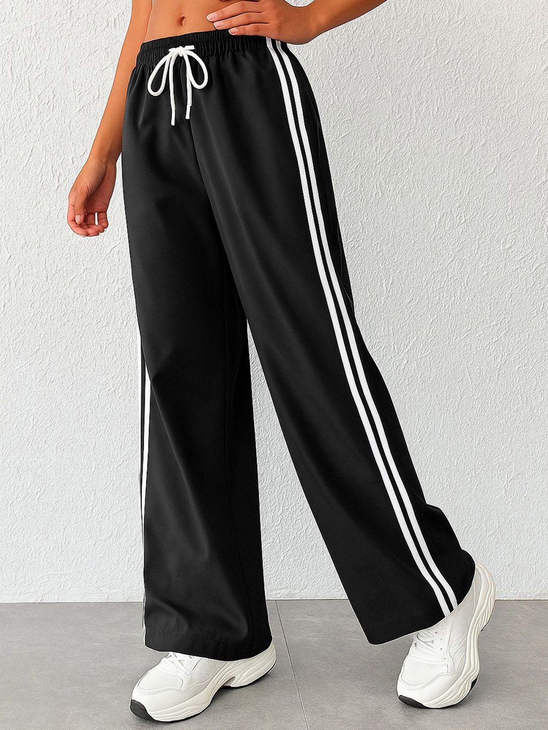 Buy SAKHWALA Women Loose Fit Wide Leg Track Pant - Track Pants for