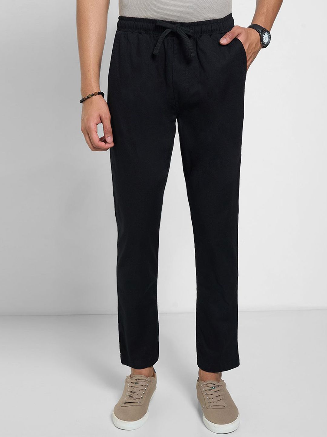 7 Alt by Pantaloons Men Slim Fit Mid-Rise Trousers