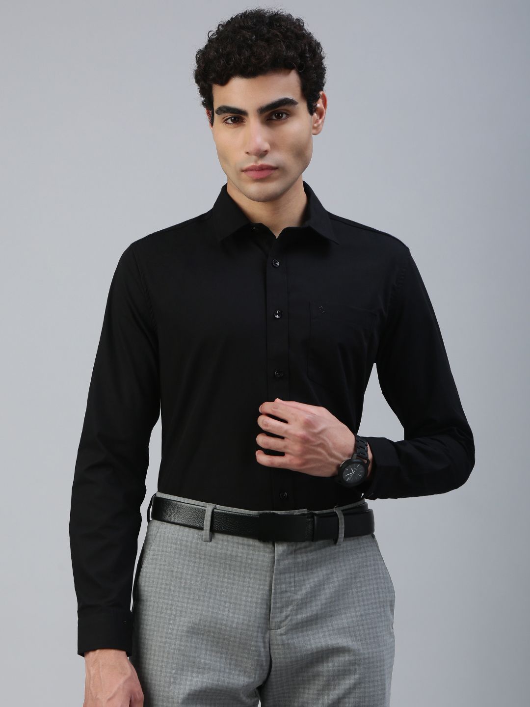 Classic Polo Slim Fit Spread Collar Long Sleeves Cotton Casual Shirt