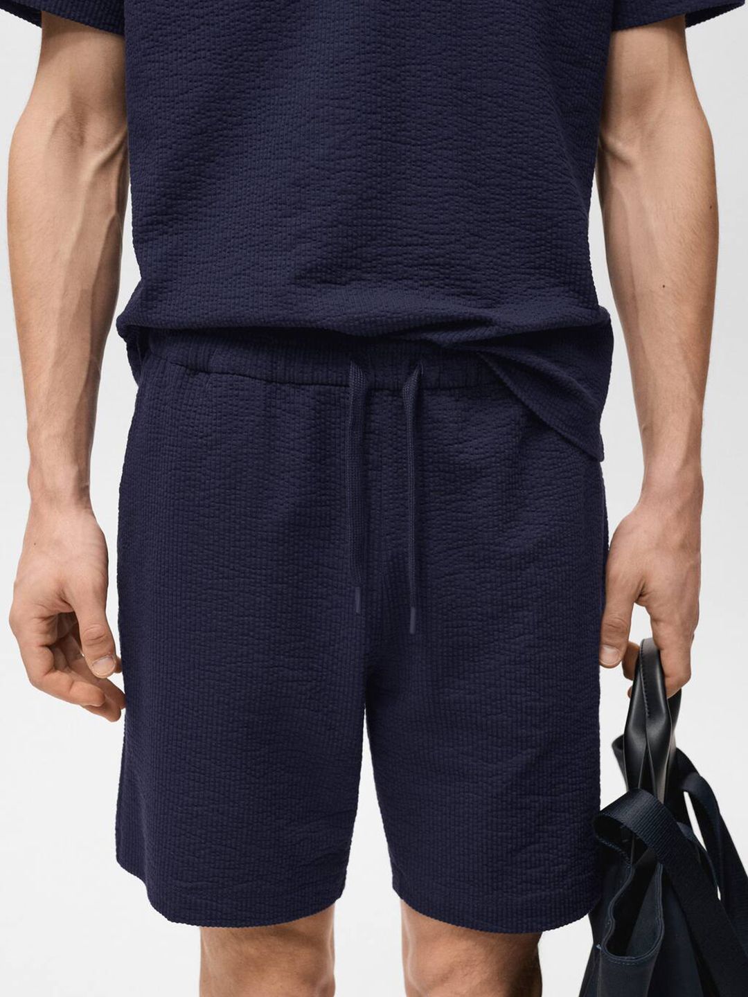 MANGO MAN Seersucker Shorts