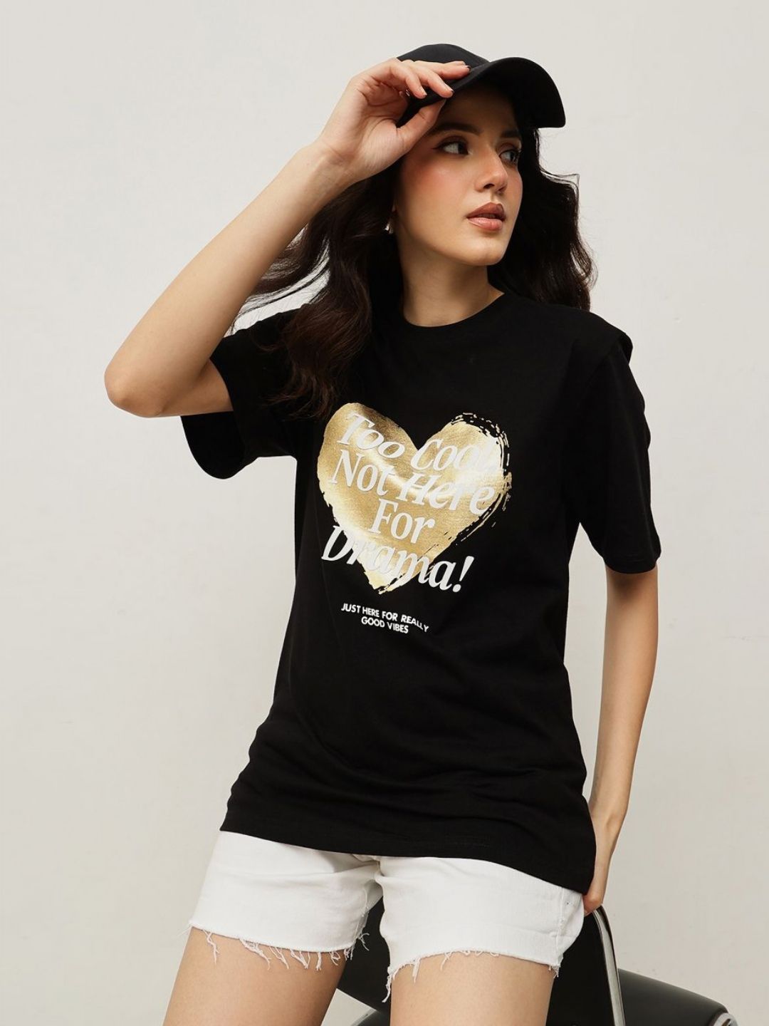 Espresso Pure Cotton Typography Printed Round Neck Short Sleeves Regular Fit T-Shirt