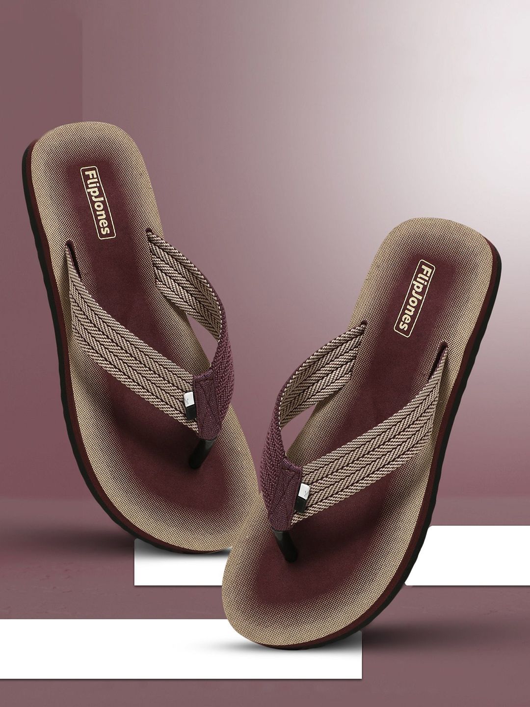 FLIPJONES Men Printed Comfort Thong Flip-Flops