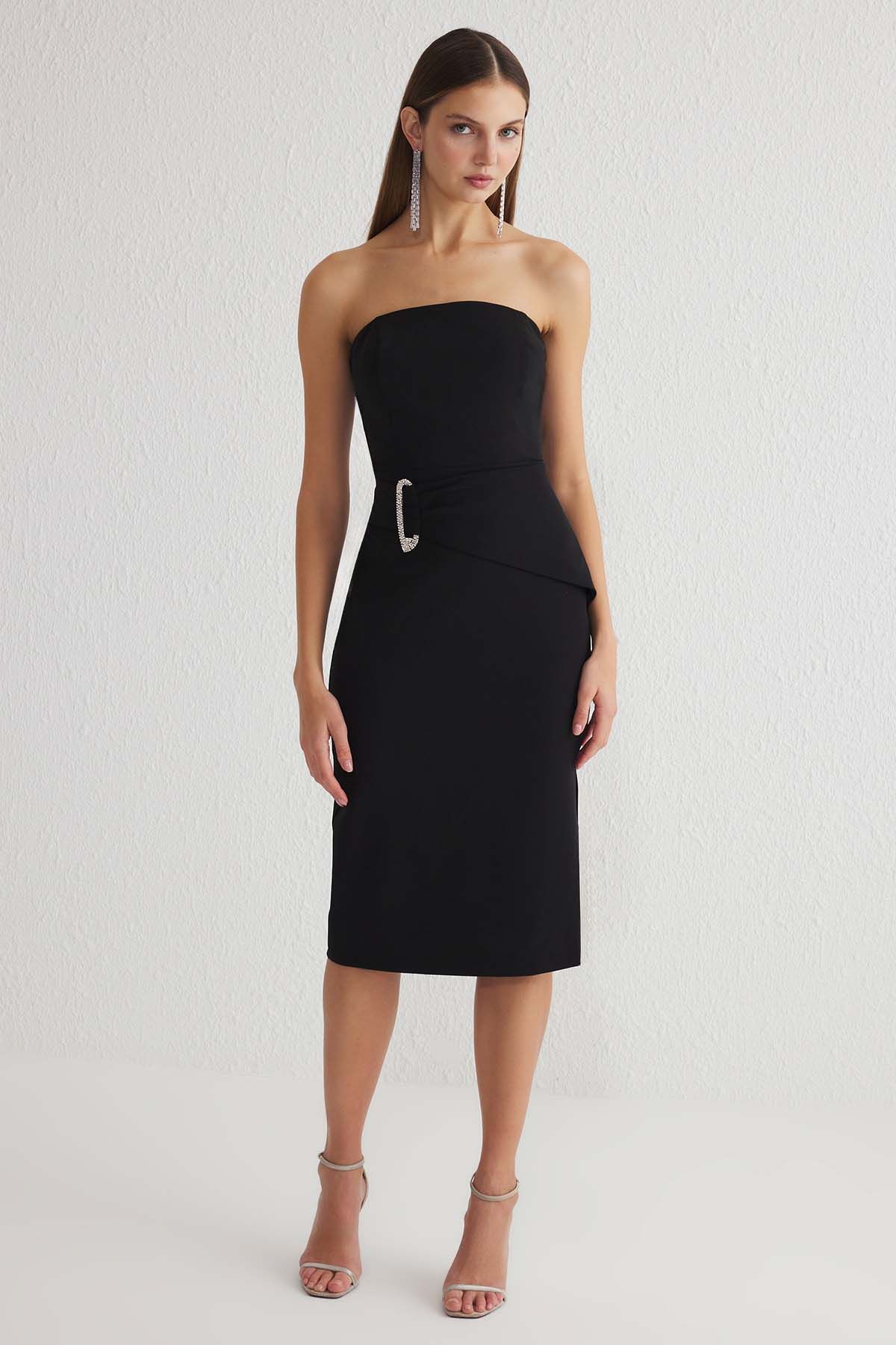 Trendyol Siyah Women Strapless Bandeau Dress
