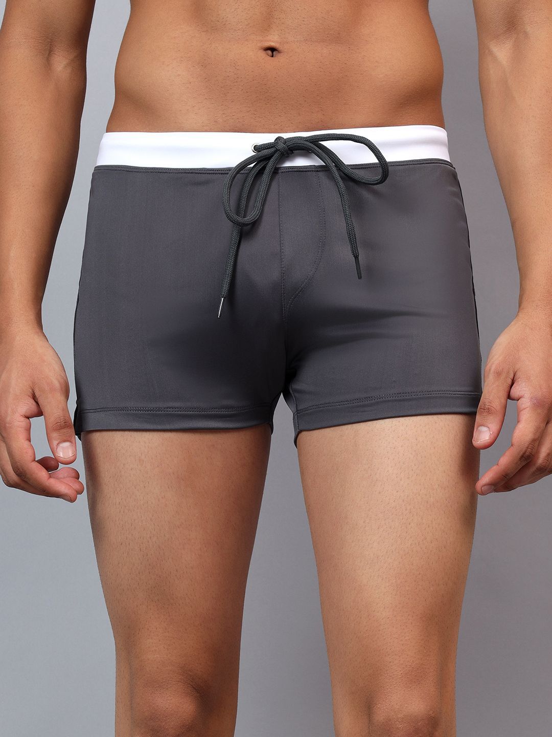La Intimo Men Colourblocked Mid-Rise Swim Shorts