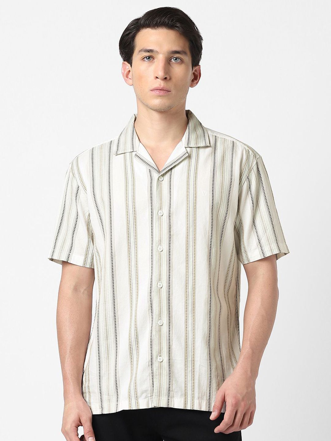 VAN HEUSEN DENIM LABS VAN HEUSEN DENIM LABS Slim Fit Striped Casual Shirt
