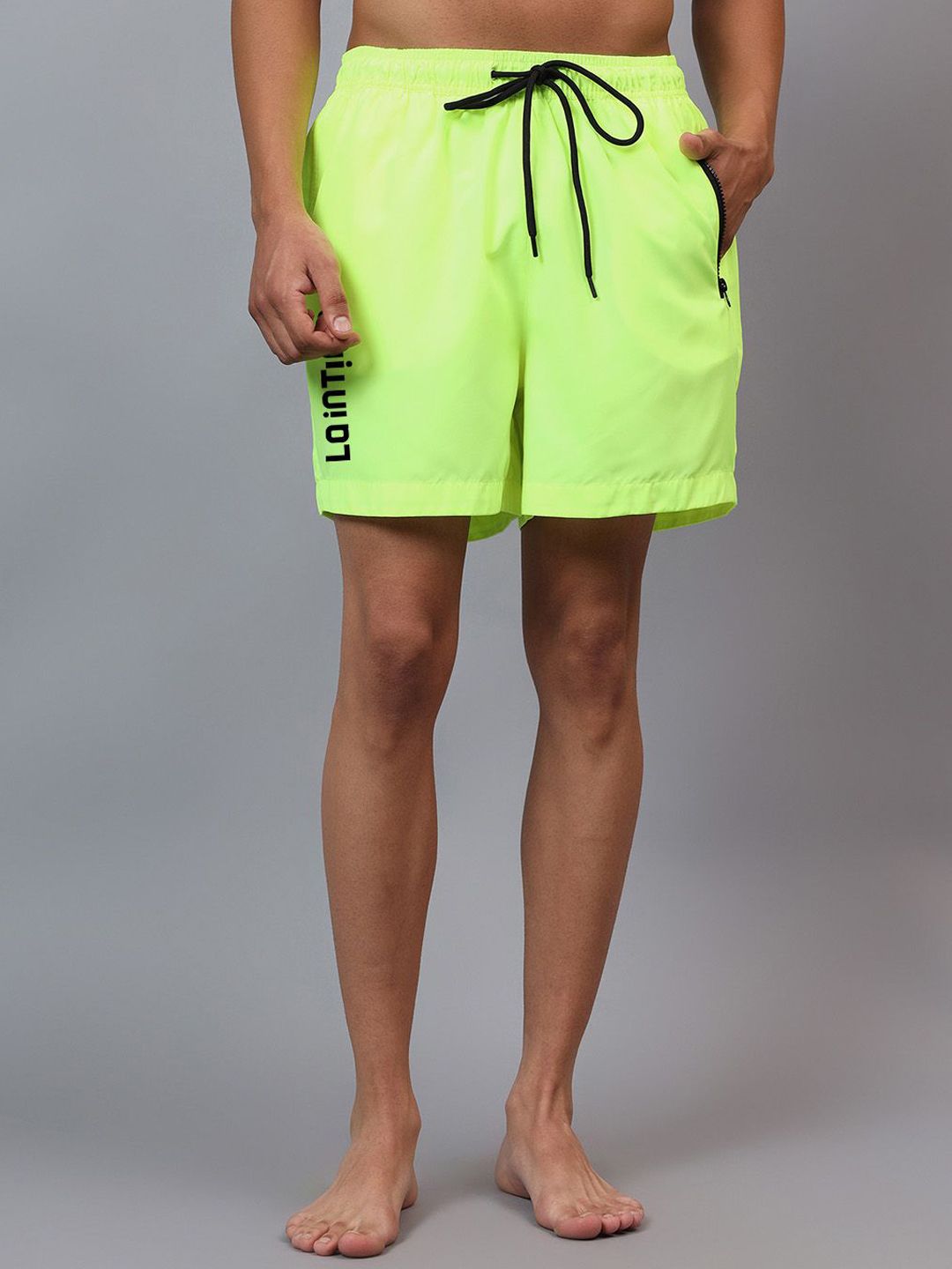 La Intimo Men Solid Mid-Rise Swim Shorts