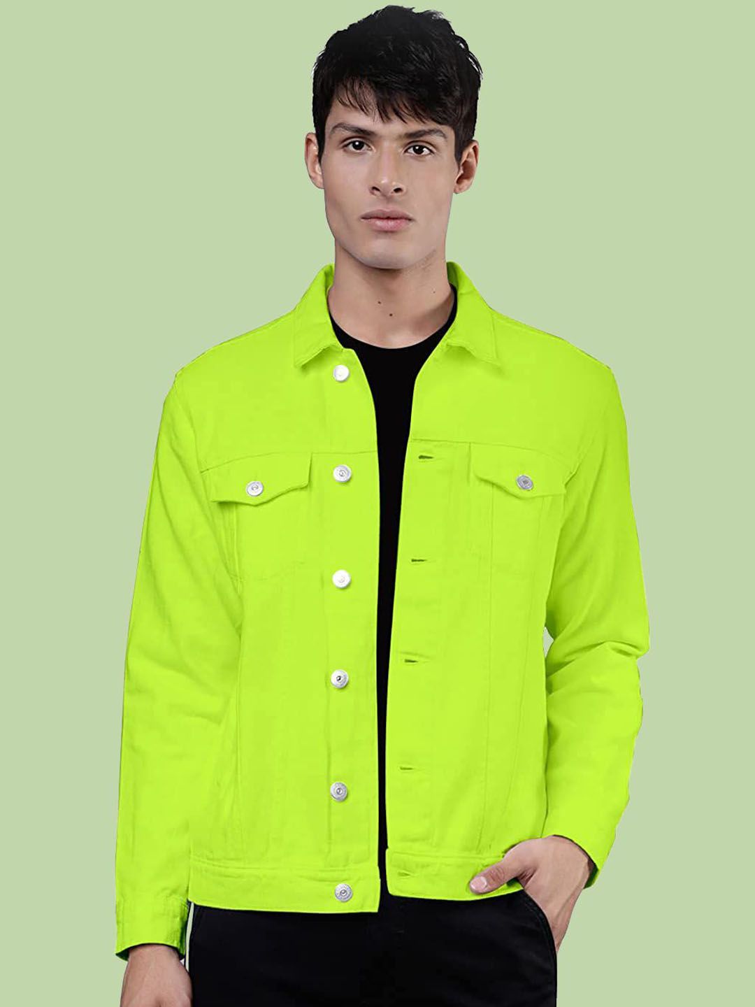 KLIZEN Men Denim Jacket with Embroidered